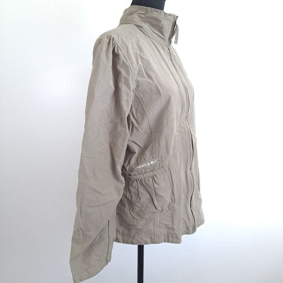 Columbia Pin Stripe Scrunched Lightweight Zip Up Outdoor Jacket - Picture 4 of 9